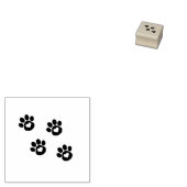 Links Heart Paw Prints Trailing Gummistempel (Stempel)