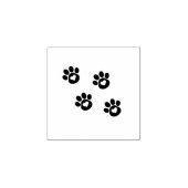 Links Heart Paw Prints Trailing Gummistempel (Prägung)