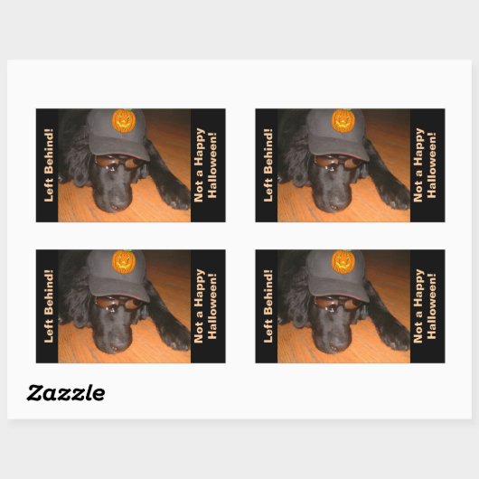 Links hinter diesem Halloween Rechteckiger Aufkleber (Blatt)