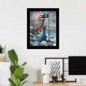 Links hinter Gothic Pirate Poster Fantasy Art (Heimbüro)