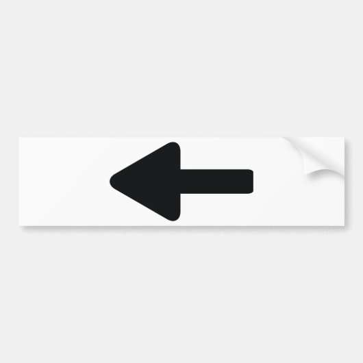 links Ikone des Pfeiles Autoaufkleber (Vorne)