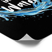 Links in der Wassertaufe Schwarz Poster (Ecke)