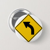 Links Kurven-voran Landstraßen-Zeichen Button (Vorne & Hinten)