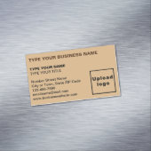 Links, lichtbraune Magnetkarte Magnetische Visitenkarte (Beispiel)