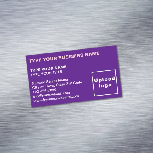 Links Lila Magnetkarte Magnetische Visitenkarte (Beispiel)