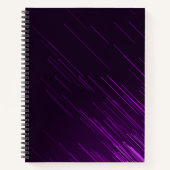 Links Lilac Gingham Floral Custom School Notizblock (Vorderseite)