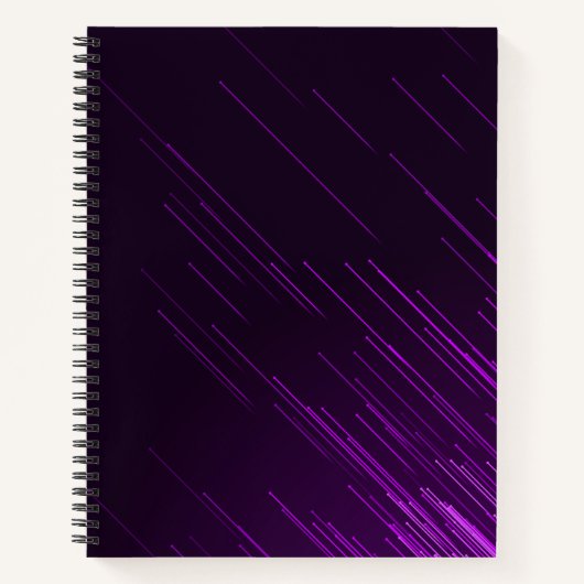 Links Lilac Gingham Floral Custom School Notizblock (Vorderseite)