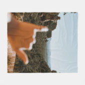 Links menschliche Hand Fleecedecke (Vorderseite (Horizontal))