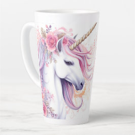 Links Niedliches magisches Einhorn Milchtasse