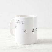Links- oder rechtshändige Kaffee-Tasse Kaffeetasse (Vorderseite Links)