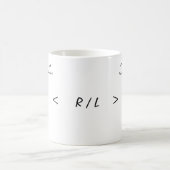 Links- oder rechtshändige Kaffee-Tasse Kaffeetasse (Mittel)