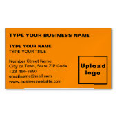 Links, orange farbige Magnetkarte Magnetische Visitenkarte (Vorderseite)