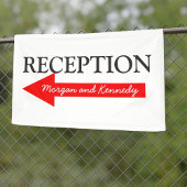 Links Pfeil für die Aufnahmerichtung für Hochzeite Banner