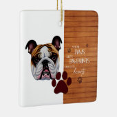 Links Pfotendrucke nach Maß Keramikornament (Rechts)