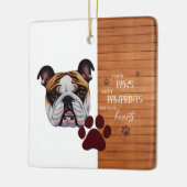 Links Pfotendrucke nach Maß Keramikornament (Links)