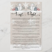 Links Right Snowman Baby Dusche (Vorderseite)