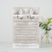 Links Right Snowman Baby Dusche (Stehend Vorderseite)