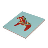 Links Rote Dala Horse Tile Fliese (Seite)