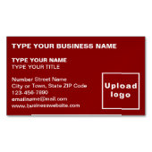 Links, rote Magnetkarte Magnetische Visitenkarte (Vorderseite)