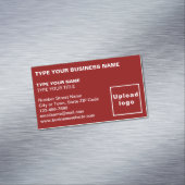 Links, rote Magnetkarte Magnetische Visitenkarte (Beispiel)