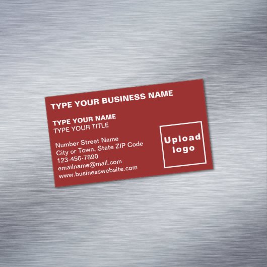 Links, rote Magnetkarte Magnetische Visitenkarte (Beispiel)