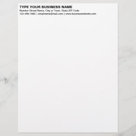 Links Schlichte schwarze Texte Rubrik Briefbogen