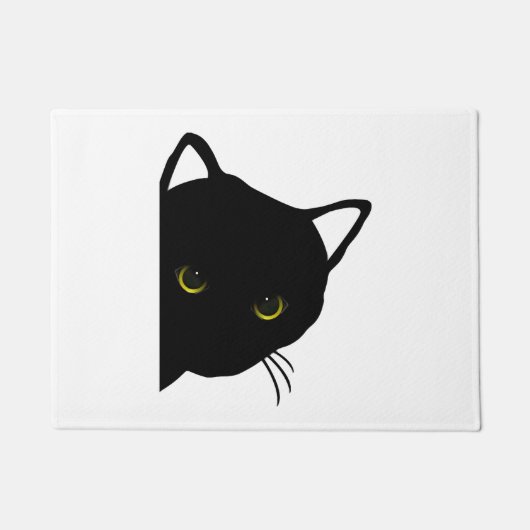 links schwarze Katzenaugen Fußmatte (Vorderseite)