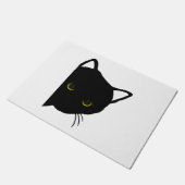 links schwarze Katzenaugen Fußmatte (Schrägansicht)