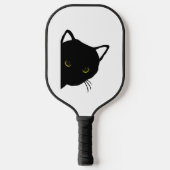 links schwarze Katzenaugen Pickleball Schläger (Vorderseite)