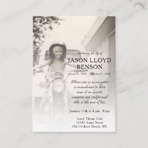 links Seitenkarte des Fotos Visitenkarte