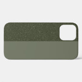 Links-Speckle Moss Green Split iPhone 12 Pro Fall Case-Mate iPhone Hülle (Rückseite (Horizontal))