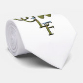 Links stehende Golf-Logos und Golfplätze, Krawatte (Gerollt)