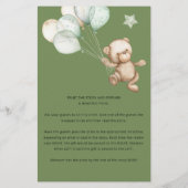 Links Teddy Bear Baby Dusche (Rückseite)