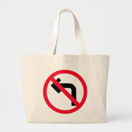 Links Turnverbotssignatur Jumbo Tote Tasche