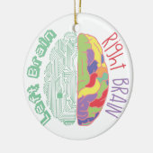 Links u. rechtes Gehirn Keramik Ornament (Links)
