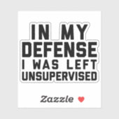 Links unbeaufsichtigtes Zitat Aufkleber (Blatt)