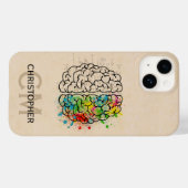 Links und rechtes menschliches Gehirn personalisie Case-Mate iPhone Hülle (Rückseite (Horizontal))