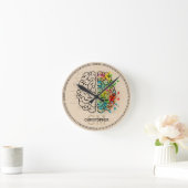 Links und rechtes menschliches Gehirn personalisie Runde Wanduhr (Zuhause)