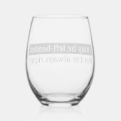 Links Weinglas Ohne Stiel (Rückseite)