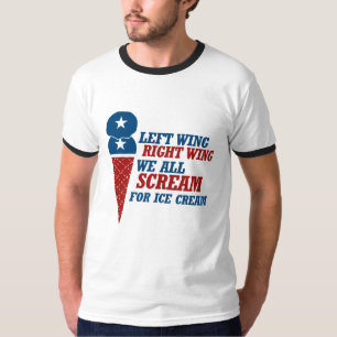 Links Wing Rechtes Flügel Eiscreme - -  T-Shirt