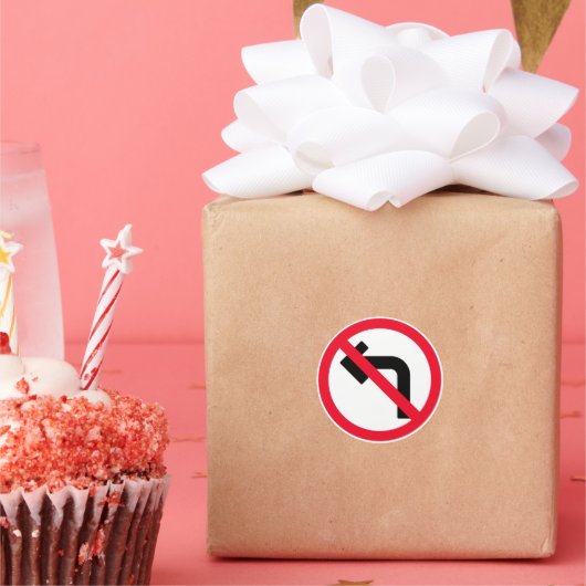 Links Zeichen | Klassische Round Stickers (Party)