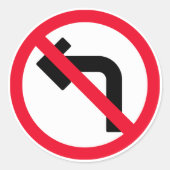 Links Zeichen | Klassische Round Stickers (Vorderseite)