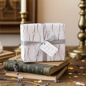 Links zu Schwarz und Weißem Herzen Paare Wrapping  Geschenkpapier