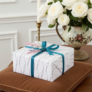 Links zu Schwarz und Weißem Herzen Paare Wrapping  Geschenkpapier