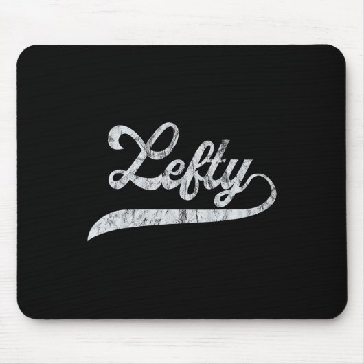 Linkshänder Stolz Southpaw Softll Schrift Mousepad (Vorne)