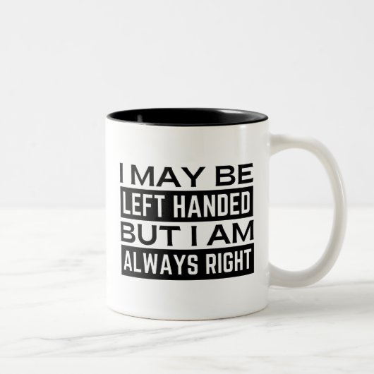 Linkshänder-Tasse Zweifarbige Tasse (Rechts)