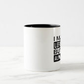 Linkshänder-Tasse Zweifarbige Tasse (Mittel)