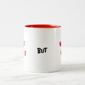 LINKSHÄNDIG ABER IMMER RECHT ZWEIFARBIGE TASSE (Mittel)