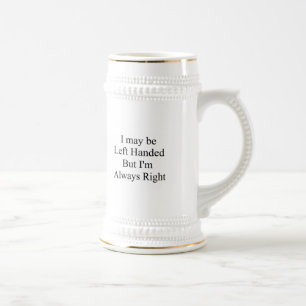 Linkshändig Bierglas