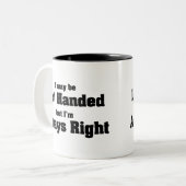 Linkshändig Zweifarbige Tasse (Vorderseite Links)